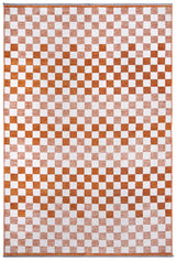 Moretti Nordi Geometric Designed Orange and White Machine Washable Rug 30035 X-C