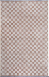 Moretti Nordi Geometric Designed Beige and White Machine Washable Rug 30035 X-H