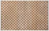 Moretti Nordi Geometric Designed Brown and White Machine Washable Rug 30035 X-A