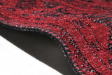 Moretti Afghan Patterned Red and Black Rug 30026-A