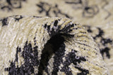 Moretti Afghan Patterned Beige and Black Rug 30026-C