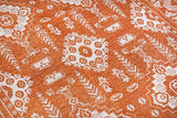 Moretti Afghan Patterned Orange and White Rug 30026-N