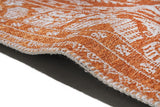 Moretti Afghan Patterned Orange and White Rug 30026-N