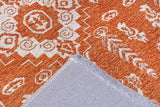 Moretti Afghan Patterned Orange and White Rug 30026-N