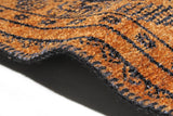 Moretti Afghan Patterned Orange and Black Rug 30026-O