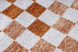 Moretti Nordi Geometric Designed Orange and White Machine Washable Rug 30035 X-C
