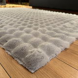 Bubble Silver Plush Rug