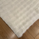 Bubble White Plush Rug