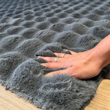 Bubble Anthracite Plush Rug