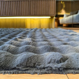 Bubble Anthracite Plush Rug