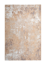 Beige, vintage and abstract design, machine washable rug