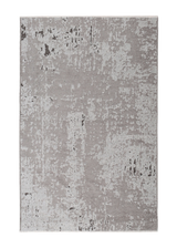 Gray, vintage and abstract design, machine washable rug