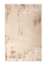 Beige, brown, vintage and abstract design, machine washable rug