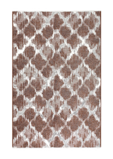 Brown, gray, geometric patterned, machine washable rug