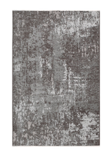 Gray, vintage and abstract design, machine washable rug