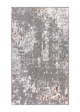 Gray, vintage and abstract design, machine washable rug