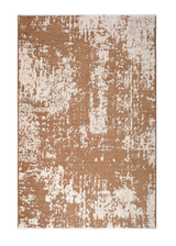 Beige, brown, vintage and abstract design, machine washable rug