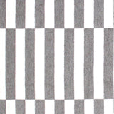Gray, white, striped, machine washable rug