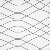 White, geometric patterned, machine washable rug