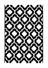 Black and white, geometric patterned, machine washable rug