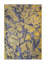 Black, gold, marble design, machine washable rug