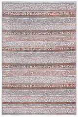 Washable Leopard Patterned Rug in Beige and Orange Color