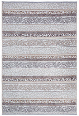 Washable Leopard Patterned Rug in Beige and Grey Color