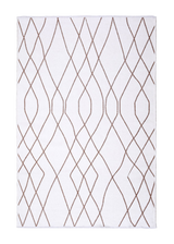 White, geometric patterned, machine washable rug