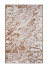 Brown, beige, marble design, machine washable rug
