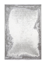 Gray, marble border design, machine washable rug