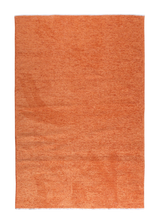 Orange, plain design, machine washable rug