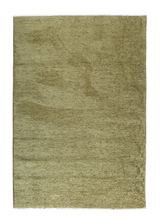 Green, plain design, machine washable rug