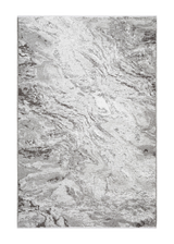 Gray, marble design, machine washable rug