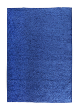 Blue, plain design, machine washable rug