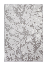 Gray, marble design, machine washable rug
