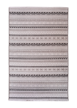 Pink, striped, machine washable rug