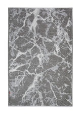 Gray, marble design, machine washable rug