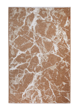 Brown, marble design, machine washable rug