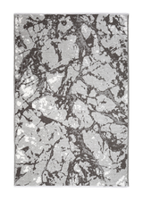 Gray, marble design, machine washable rug