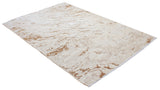 Brown, beige, marble design, machine washable rug