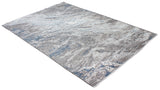 Gray, blue, marble design, machine washable rug