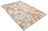 Beige, brown, marble design, machine washable rug