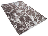 Gray, marble design, machine washable rug