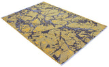 Black, gold, marble design, machine washable rug