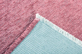 Pink, plain design, machine washable rug
