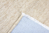 Beige, plain design, machine washable rug