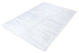 White, plain design, machine washable rug