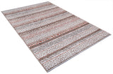 Washable Leopard Patterned Rug in Beige and Orange Color