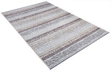 Washable Leopard Patterned Rug in Beige and Grey Color