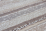 Washable Leopard Patterned Rug in Beige and Grey Color